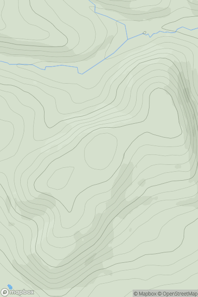 Thumbnail image for Graig Hill [Shropshire] showing contour plot for surrounding peak